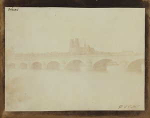 ロワール南岸からのオルレアンの橋。 作： William Henry Fox Talbot